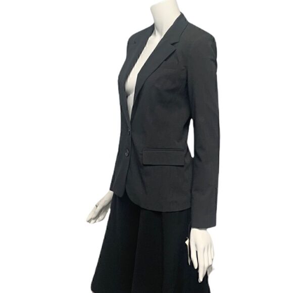 French Connection Vintage Gray Shoulder Pads Fitted Jacket - Picture 4 of 8